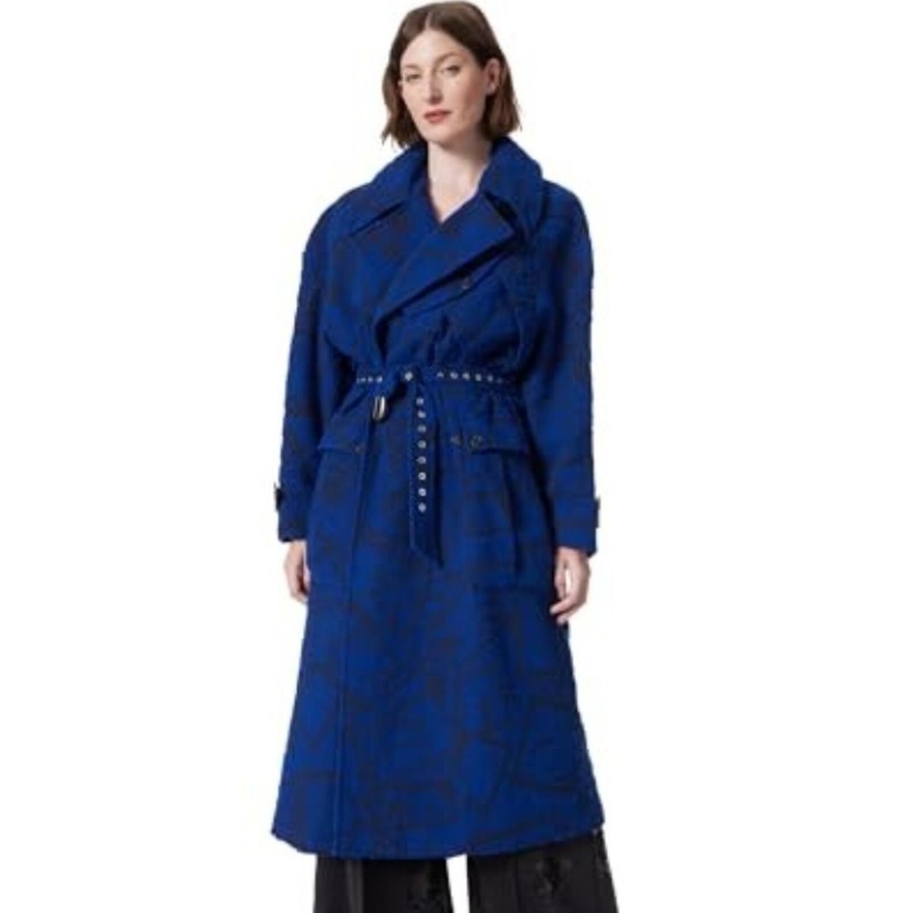 DEE OCLEPPO Women's Myah Military Styled Coat, Sodalite Blue